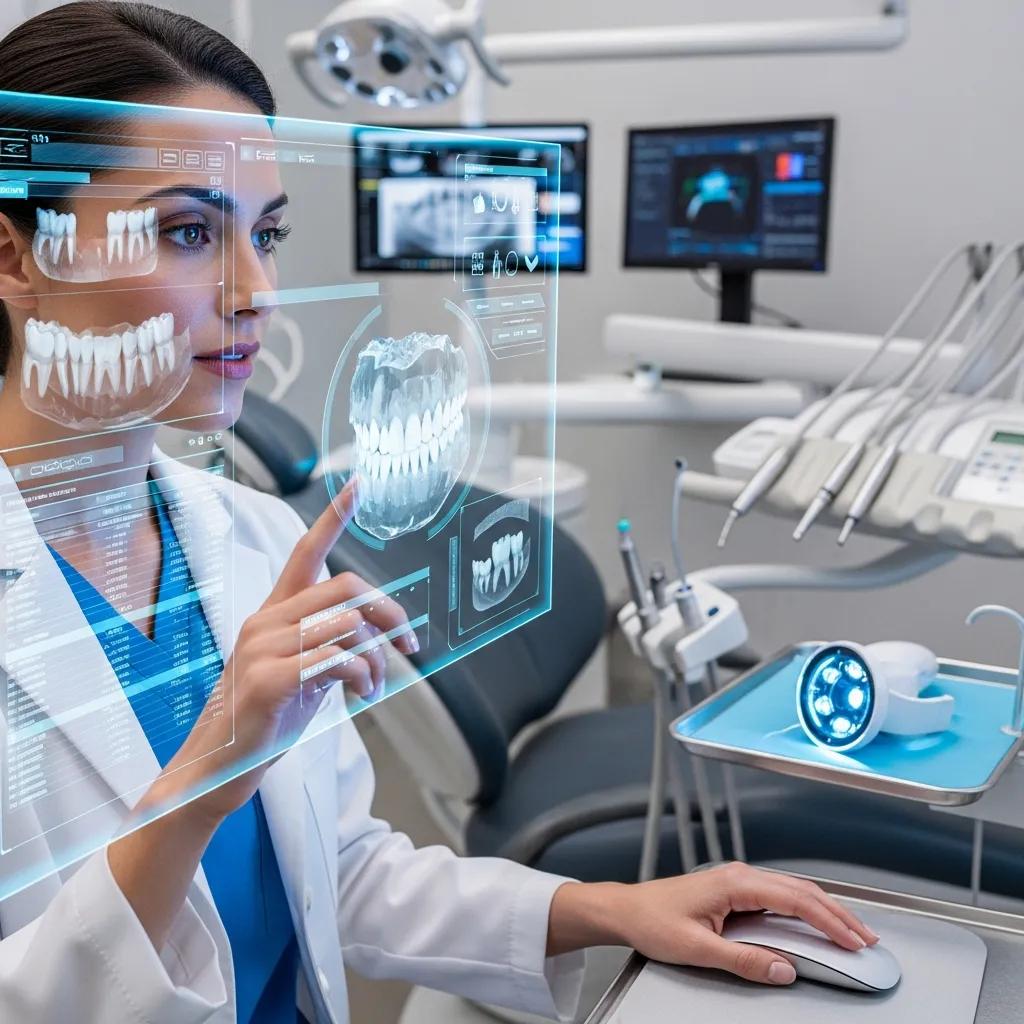Dental team using connected imaging and practice software supported by IT services